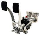 Empi Hydraulic Pedal Assembly with Roller, 3/4" Clutch, 7/8" Brake, Polished