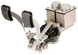 Empi Hydraulic Pedal Assembly, 5/8" Clutch, 3/4" Brake, with Tall Reservoirs, Polished