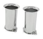 Chrome Velocity Stacks, 4" Tall, Pair