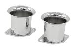 Chrome Velocity Stacks, 2 1/4" Tall, Pair