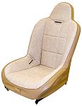 Race Trim High Back Racing Seat - Tan Vinyl/ Tan Fabric