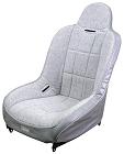 Race Trim High Back Racing Seat - Grey Vinyl/ Grey Fabric